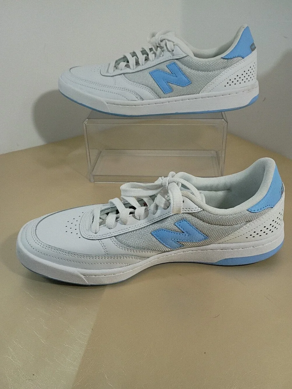 NEW BALANCE Mens SZ 10 D 440 WHITE BABY BLUE SKATE SHOE SNEAKER NM440ZMD